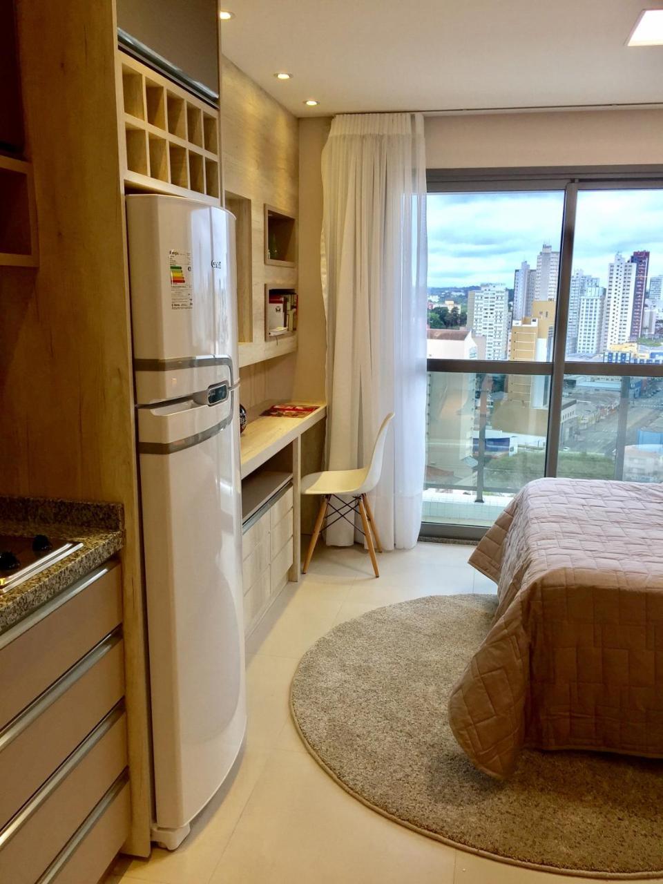 Estudio moderno com linda vista para a Serra Curitiba Exterior foto